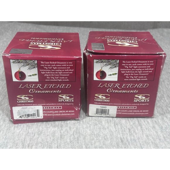 Boston Blue Sox Fenway Laser Etched Christmas Ornament Lights Up - Picture 6 of 7